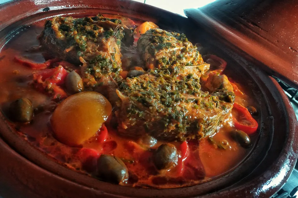 طاجن السمك بالشرمولة